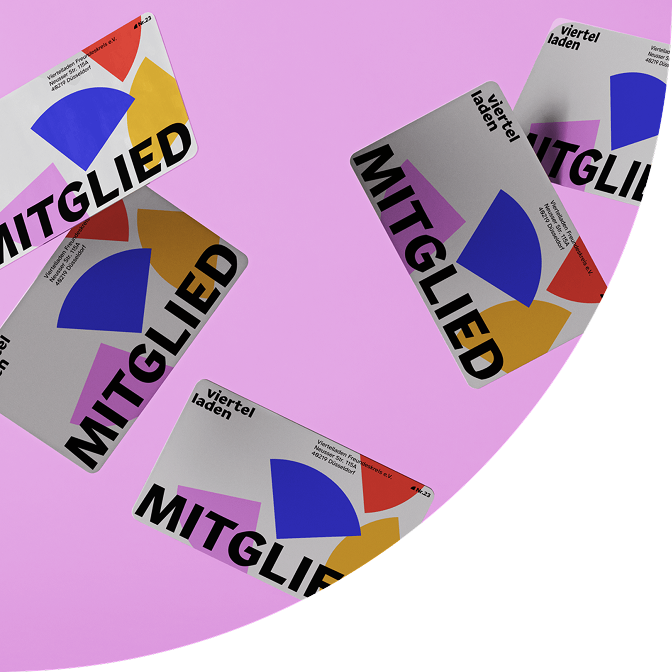 Mitgliedskarten des Viertelladen Freundeskreises